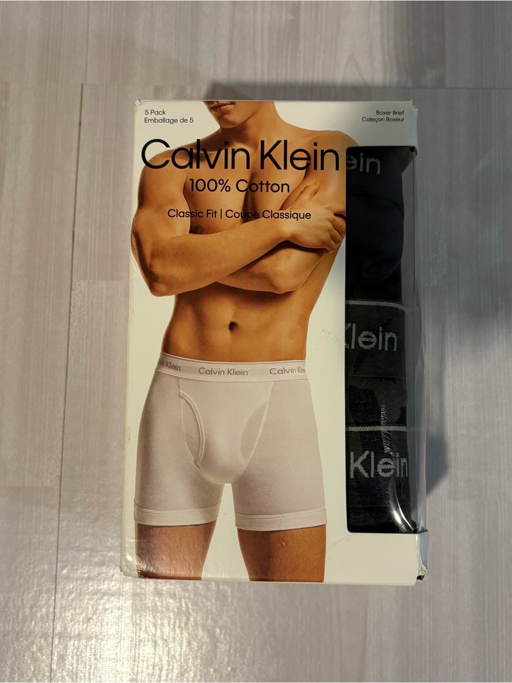 Calvin Klein Cotton Stretch Classic Fit Men Large Black Wicking Pack Of 4